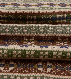 Drake’s Beige Cotton Cashmere Fair Isle Knit Vest