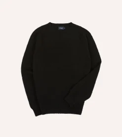 Drake’s Brushed Shetland Crew Neck Jumper