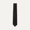 Drake’s Black Fine Woven Grenadine Silk Hand Rolled Tie