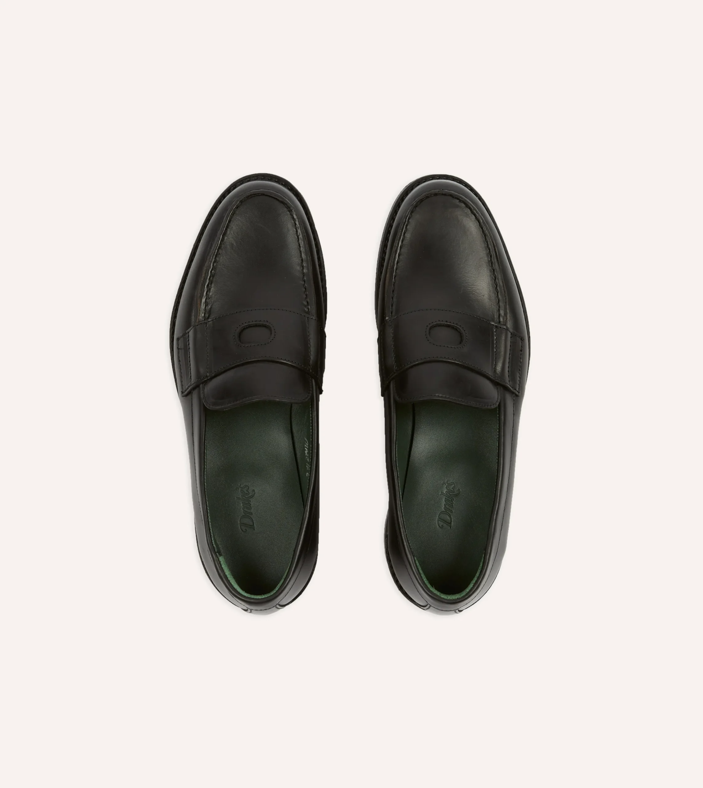 Drake’s Leather Charles Goodyear Welted Penny Loafer
