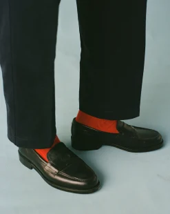 Drake’s Leather Charles Goodyear Welted Penny Loafer