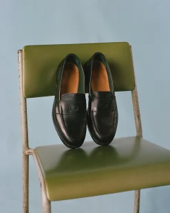 Drake’s Leather Charles Goodyear Welted Penny Loafer