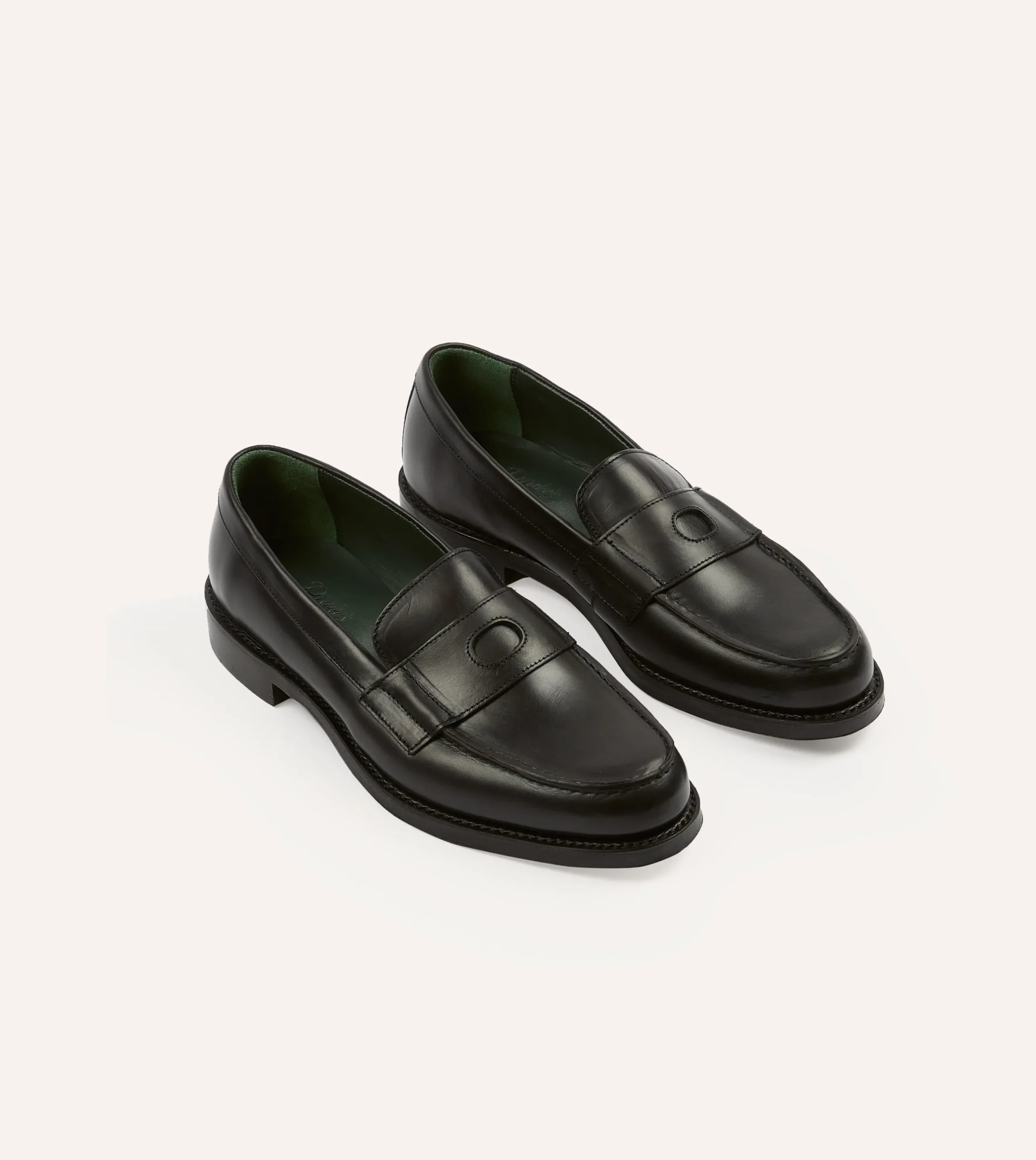 Drake’s Leather Charles Goodyear Welted Penny Loafer