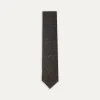 Drake’s Black Pure Cashmere Solid Hand Rolled Tie
