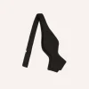 Drake’s Black Self-Tie Satin Batwing Bow Tie