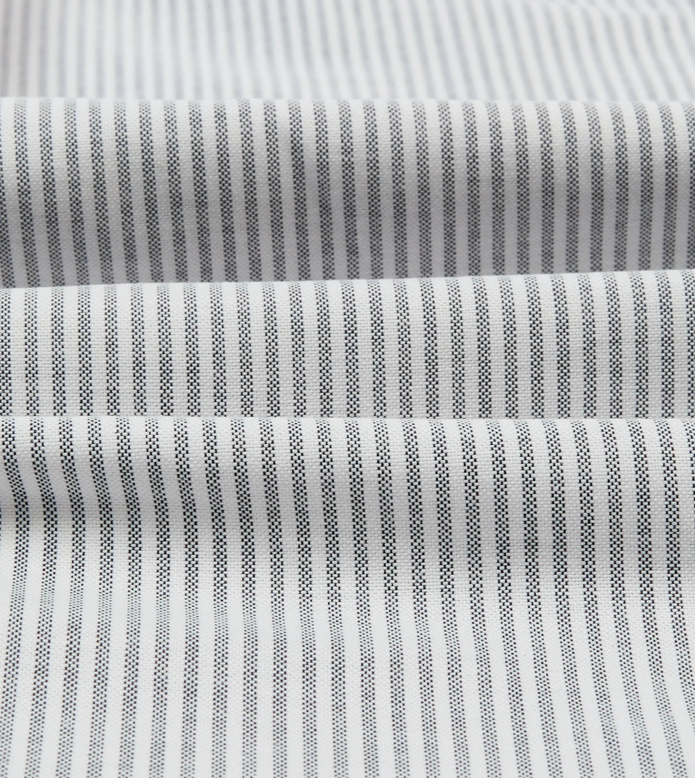 Drake’s Ticking Stripe Cotton Oxford Cloth Button-Down Shirt