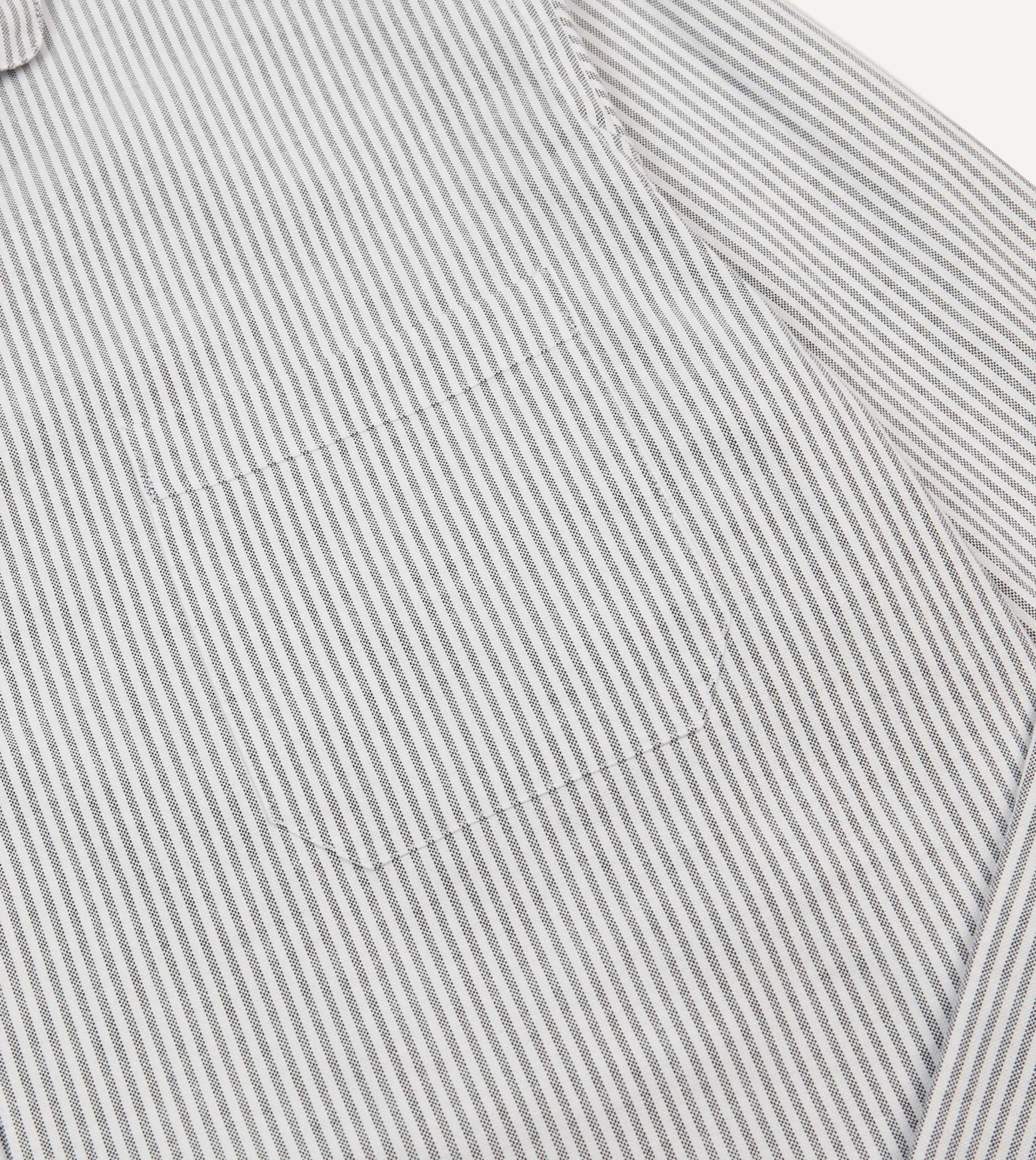 Drake’s Black Ticking Stripe Cotton Pyjama Set