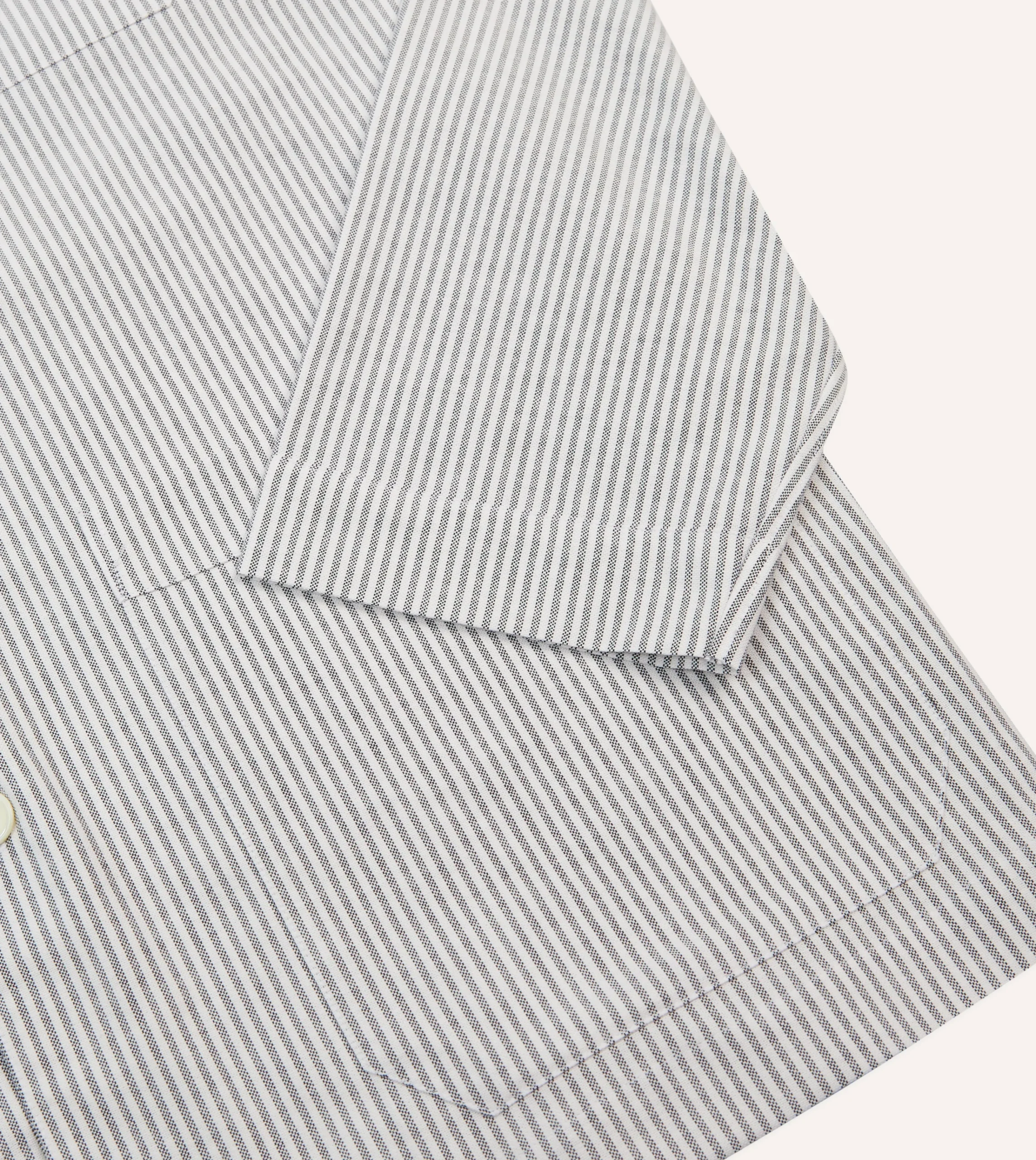 Drake’s Black Ticking Stripe Cotton Pyjama Set