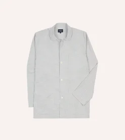 Drake’s Black Ticking Stripe Cotton Pyjama Set