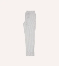 Drake’s Black Ticking Stripe Cotton Pyjama Set