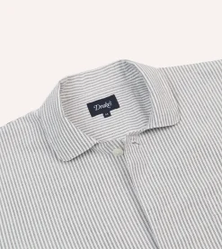 Drake’s Black Ticking Stripe Cotton Pyjama Set