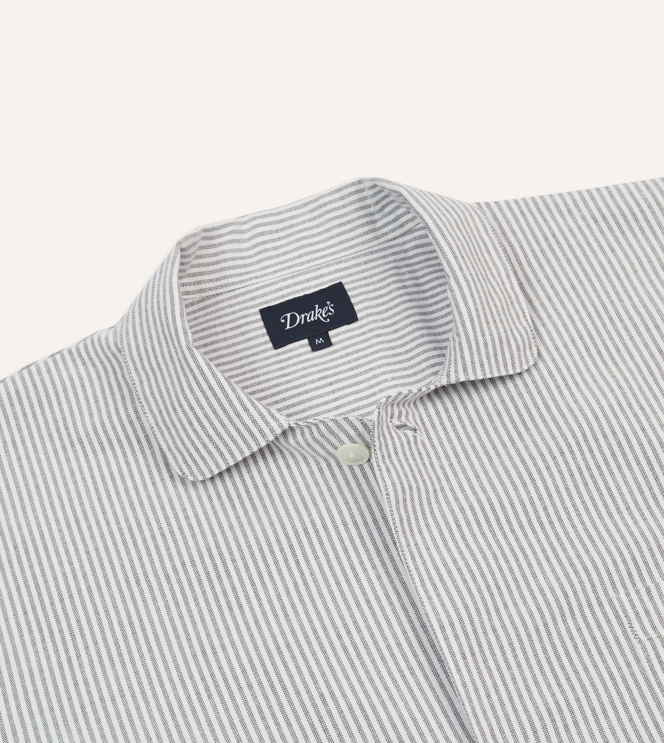 Drake’s Black Ticking Stripe Cotton Pyjama Set