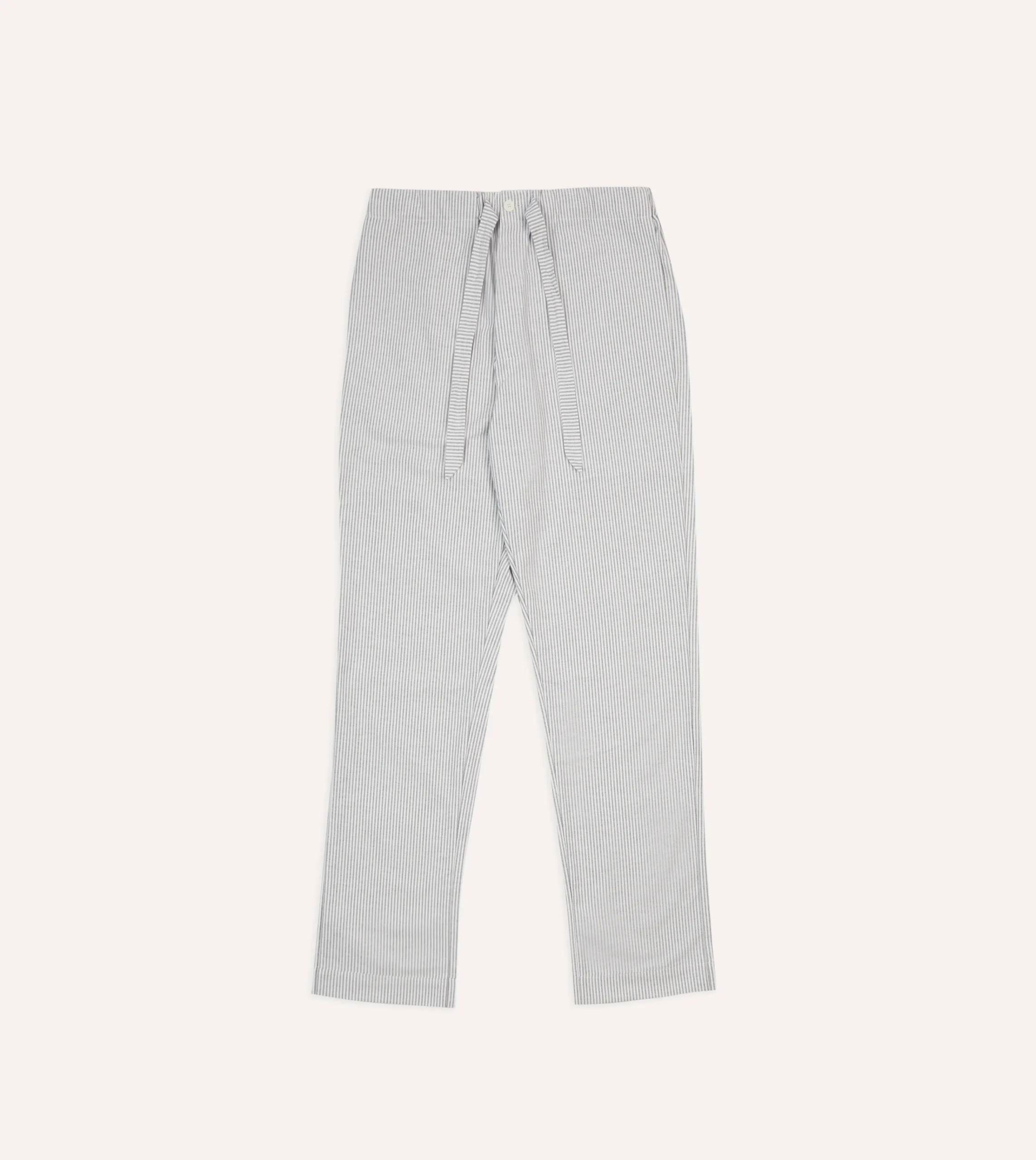 Drake’s Black Ticking Stripe Cotton Pyjama Set