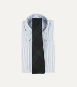 Drake’s Blackwatch Check Hand Rolled Wool Tie