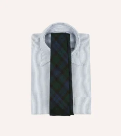 Drake’s Blackwatch Fine Woven Grenadine Silk Tipped Tie