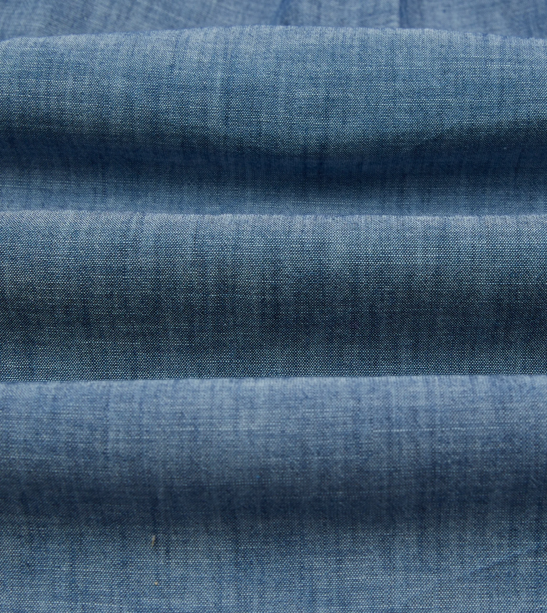 Drake’s Bleach Blue Cotton Chambray Button-Down Popover Shirt