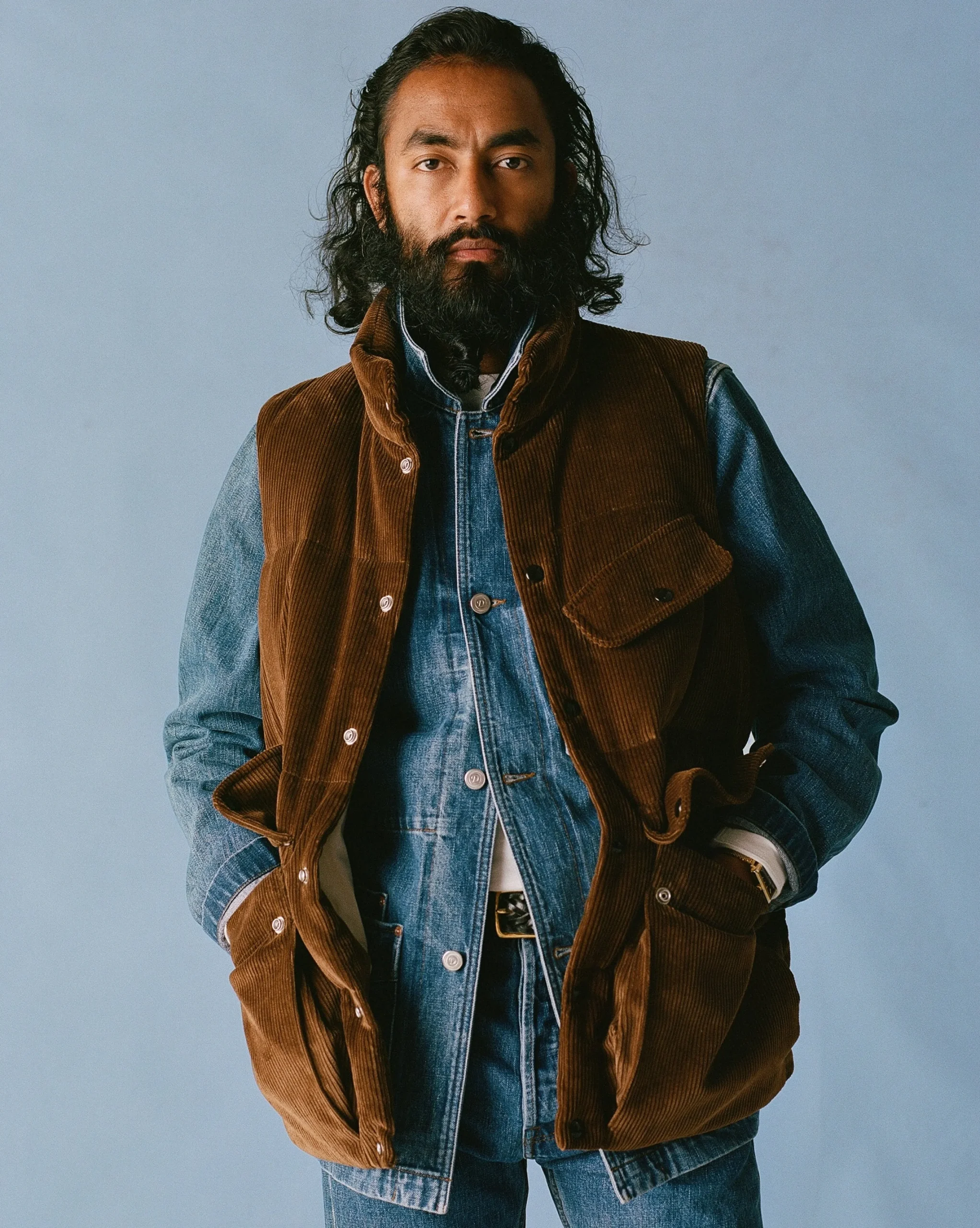 Drake’s Selvedge Denim Five-Pocket Chore Jacket