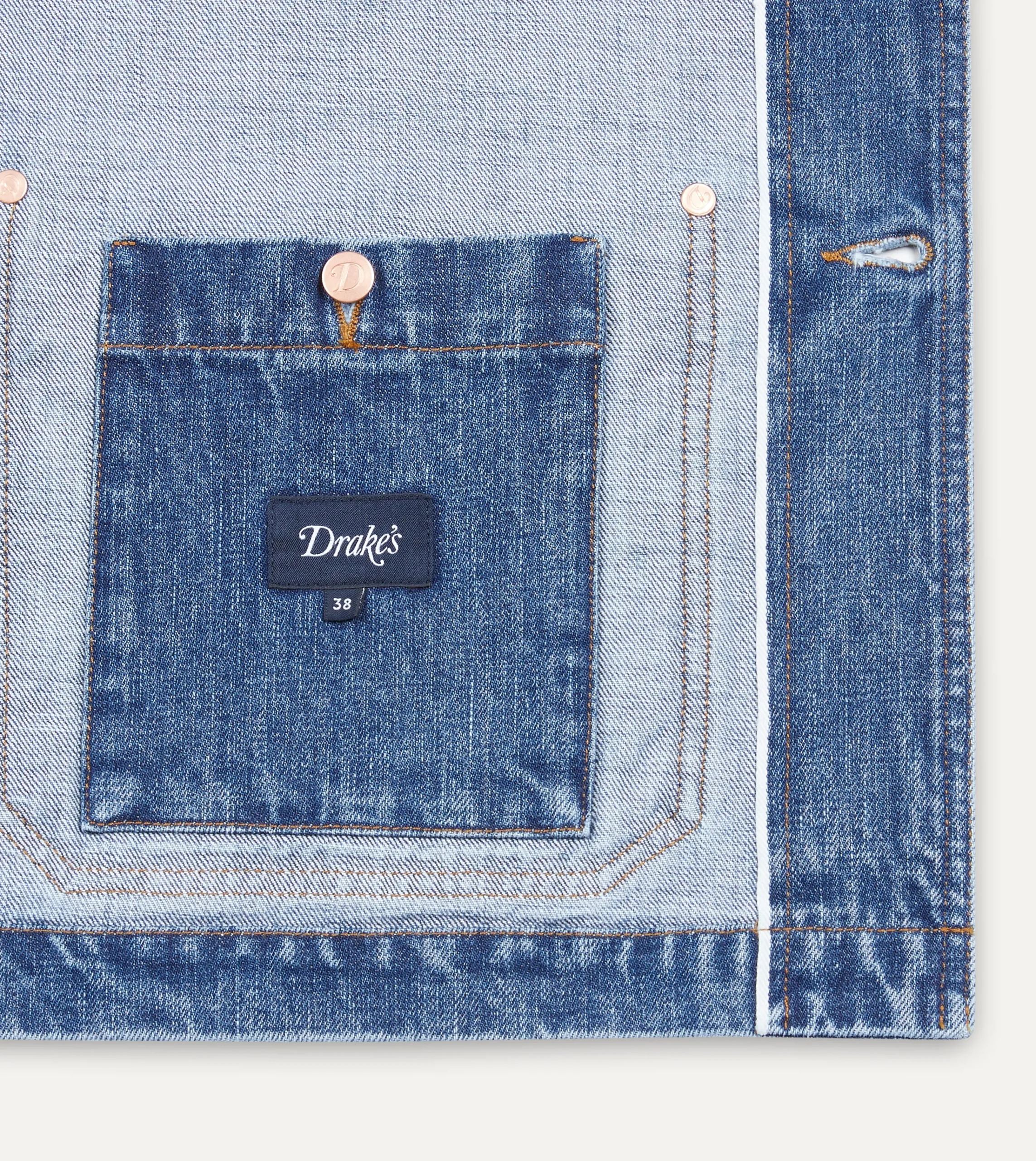 Drake’s Selvedge Denim Five-Pocket Chore Jacket