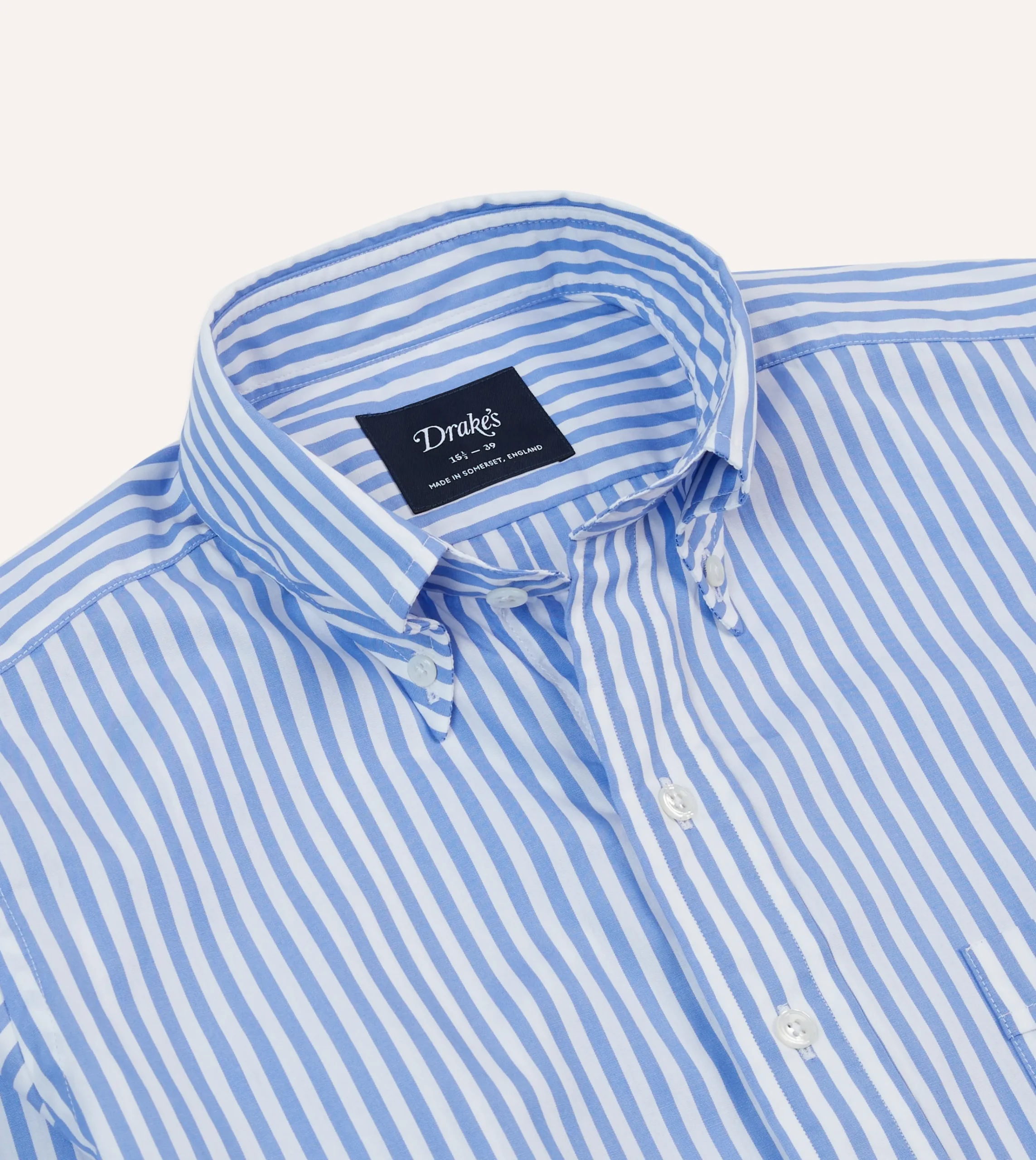 Drake’s Bengal Stripe Cotton Poplin Button-Down Shirt