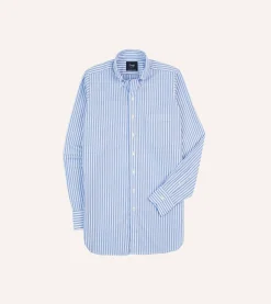 Drake’s Bengal Stripe Cotton Poplin Button-Down Shirt