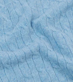 Drake’s Brushed Shetland Cable Knit Crew Neck Jumper