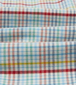 Drake’s Blue Brushed Tablecloth Check Cotton Two-Pocket Work Shirt