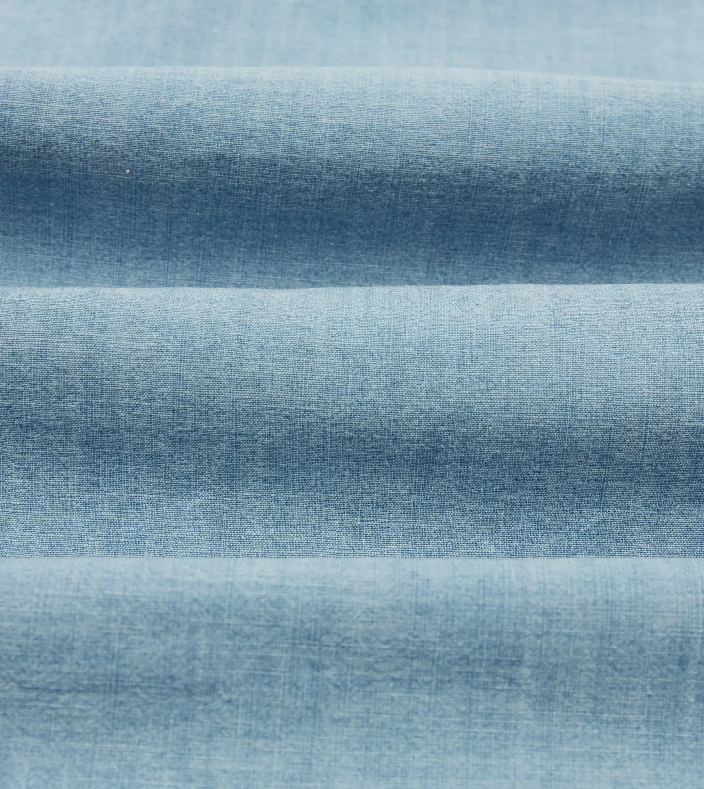 Drake’s Blue Cotton Chambray Two-Pocket Work Shirt