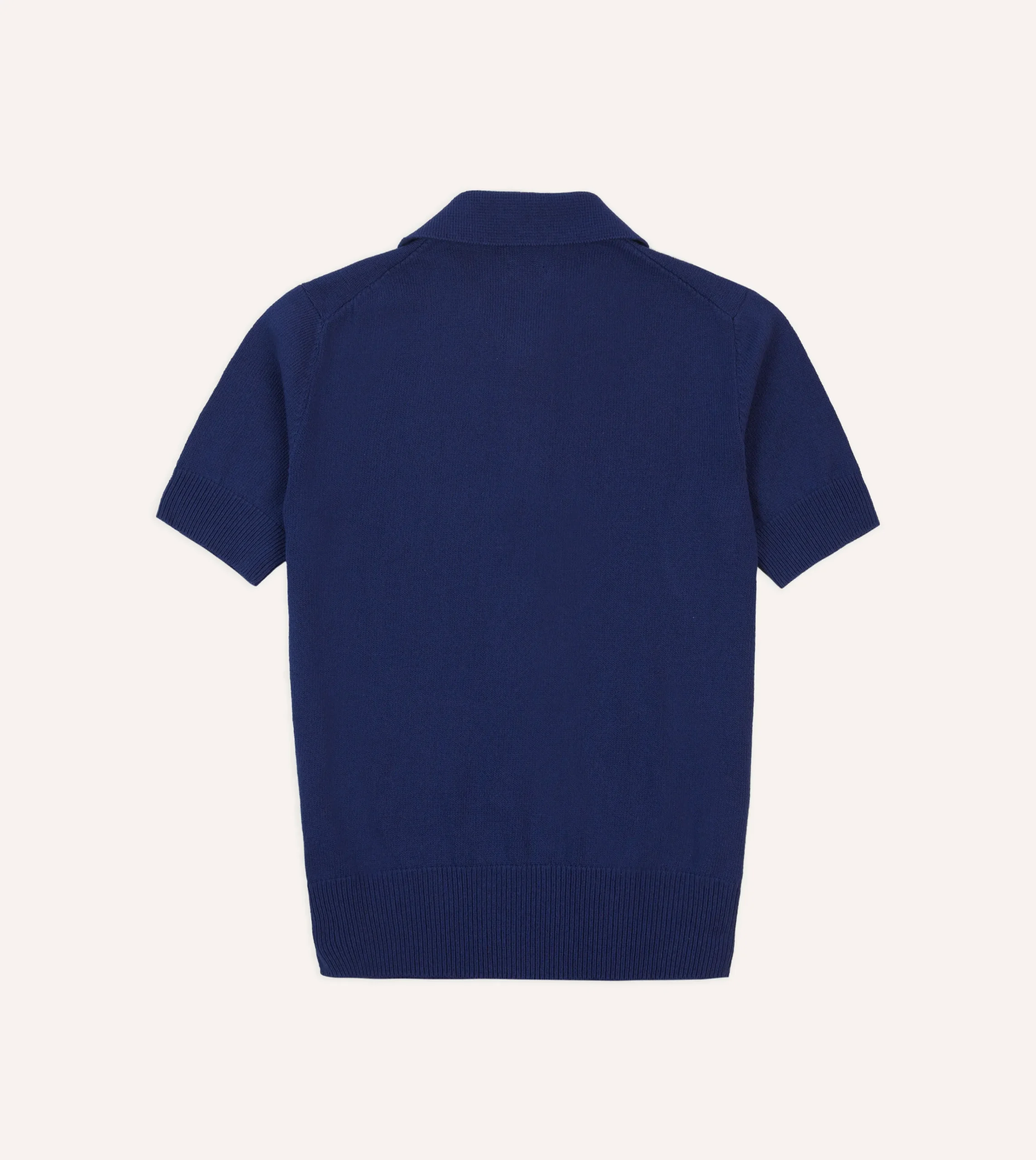 Drake’s Knitted Crepe Cotton Short-Sleeve Polo Shirt