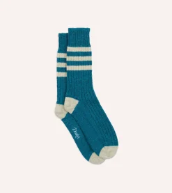 Drake’s Striped Donegal Wool Socks