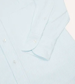 Drake’s Ticking Stripe Cotton Oxford Cloth Pocket Button-Down Shirt