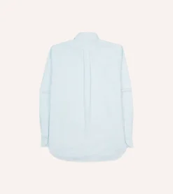Drake’s Ticking Stripe Cotton Oxford Cloth Pocket Button-Down Shirt