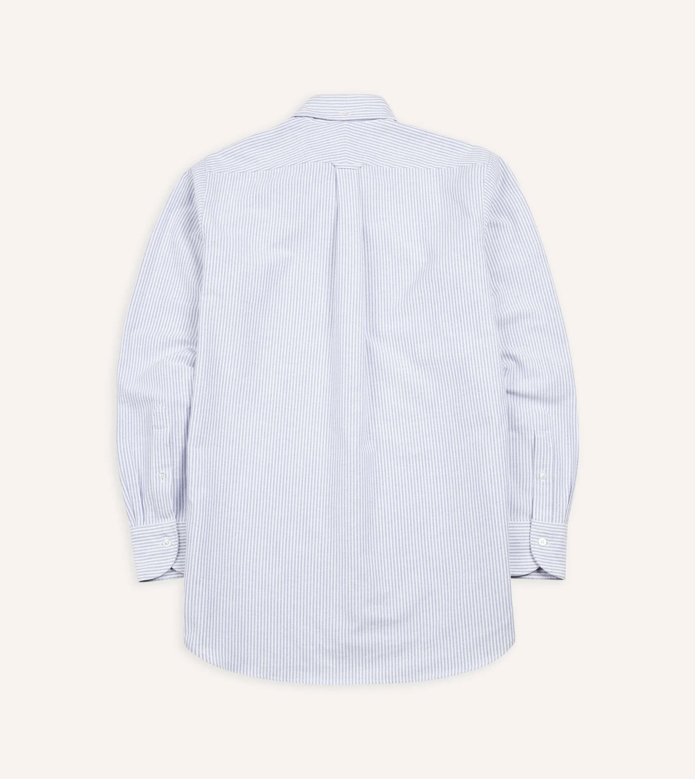 Drake’s Ticking Stripe Cotton Oxford Cloth Button-Down Shirt