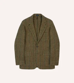 Drake’s Brown And Green Check Tweed Games Blazer Mk. VII