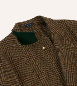 Drake’s Brown And Red Prince Of Wales Check Tweed Games Blazer Mk. VII