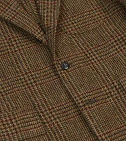 Drake’s Brown And Red Prince Of Wales Check Tweed Games Blazer Mk. VII