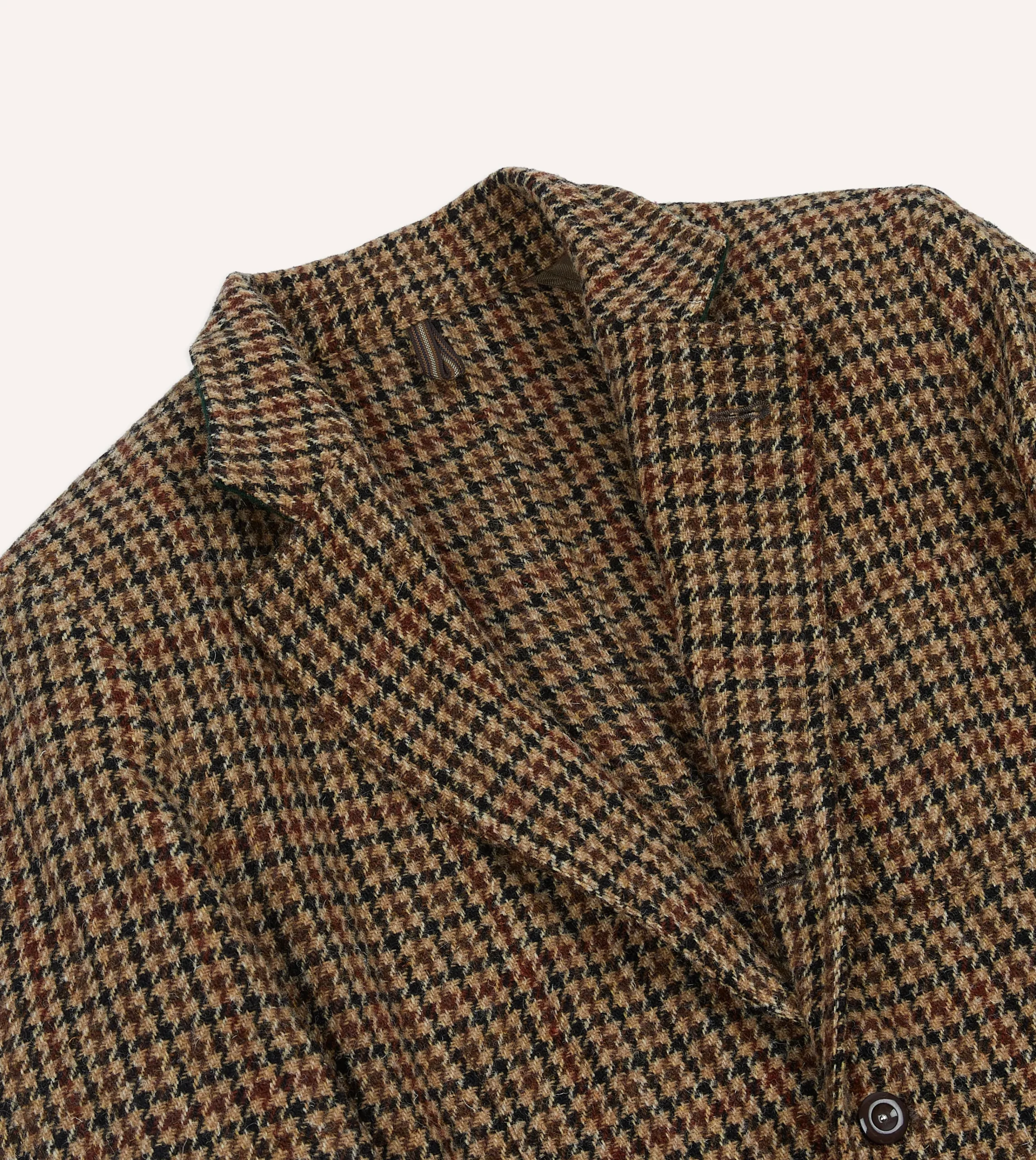 Drake’s Brown Houndstooth Check Harris Tweed Games Blazer Mk. VII