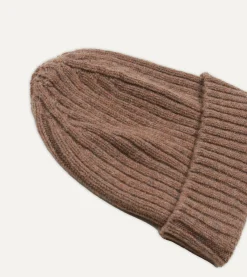 Drake’s Lambswool Ribbed Knit Cap
