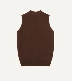 Drake’s Lambswool Sleeveless Cardigan