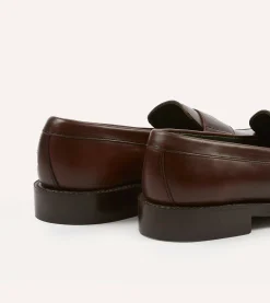 Drake’s Leather Charles Goodyear Welted Penny Loafer