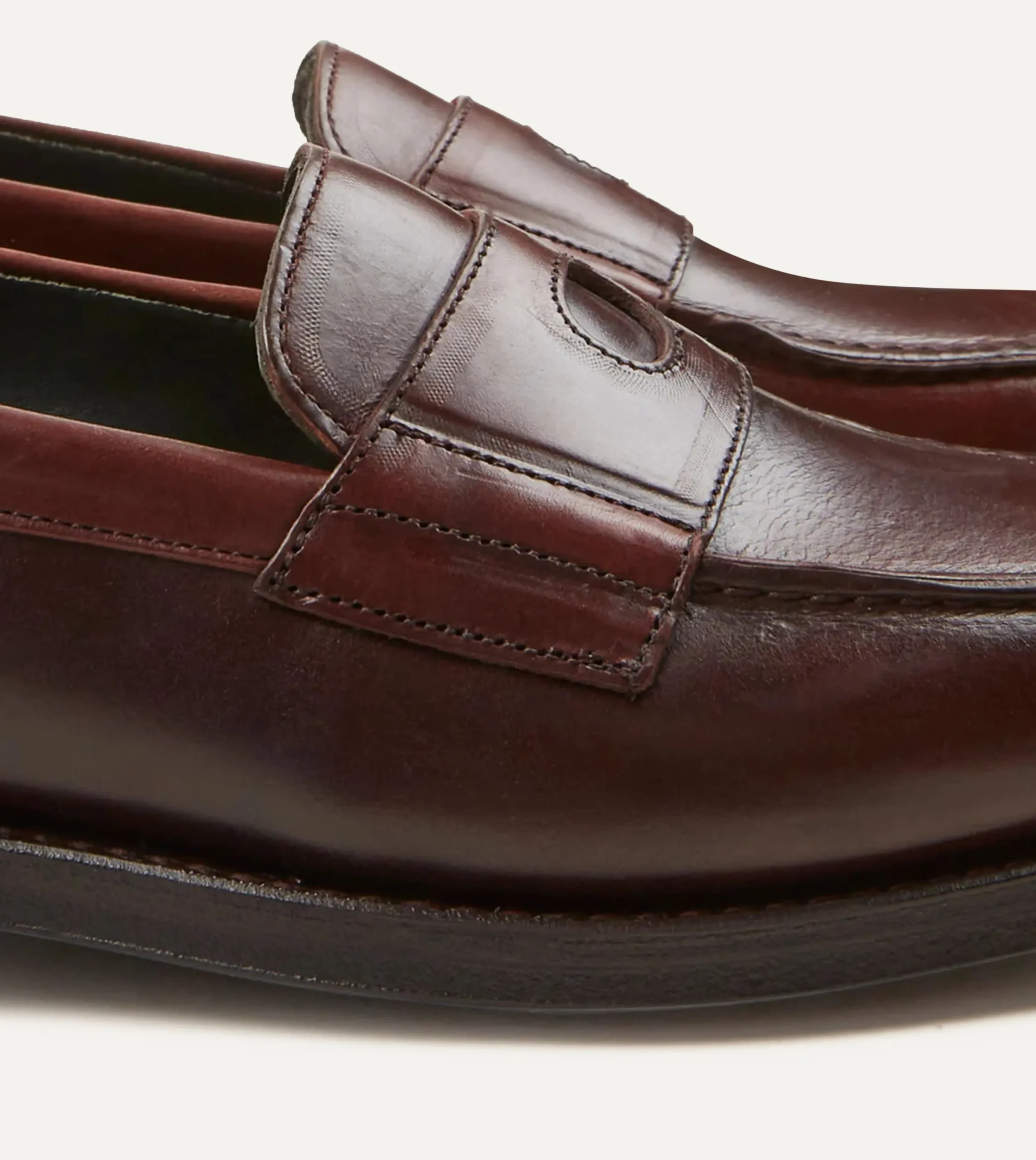 Drake’s Leather Charles Goodyear Welted Penny Loafer