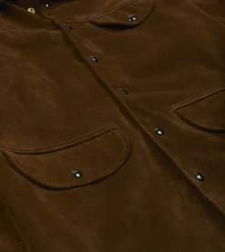 Drake’s Brown Suede Car Coat With Blanket Lining