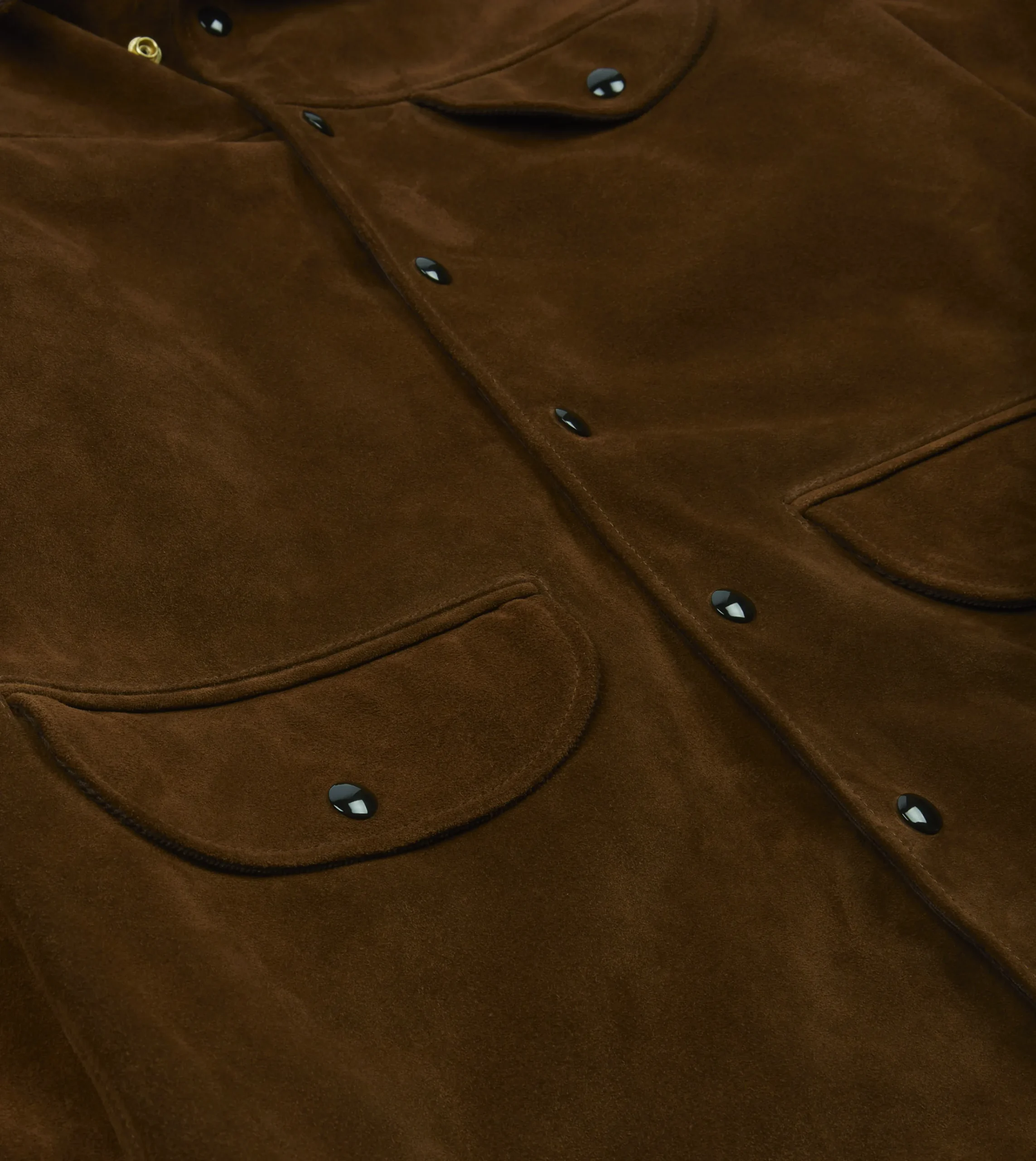 Drake’s Brown Suede Car Coat With Blanket Lining