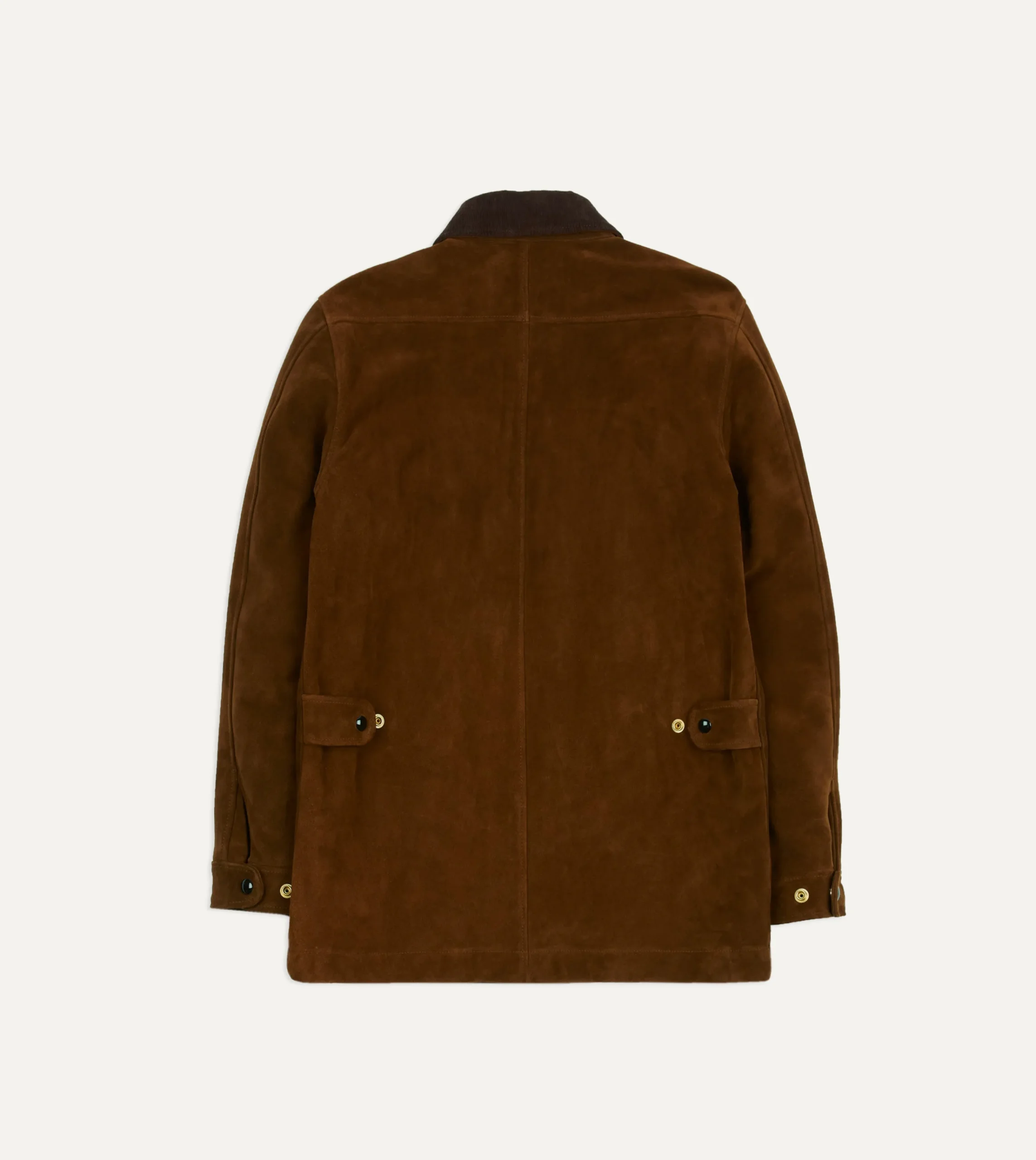 Drake’s Brown Suede Car Coat With Blanket Lining