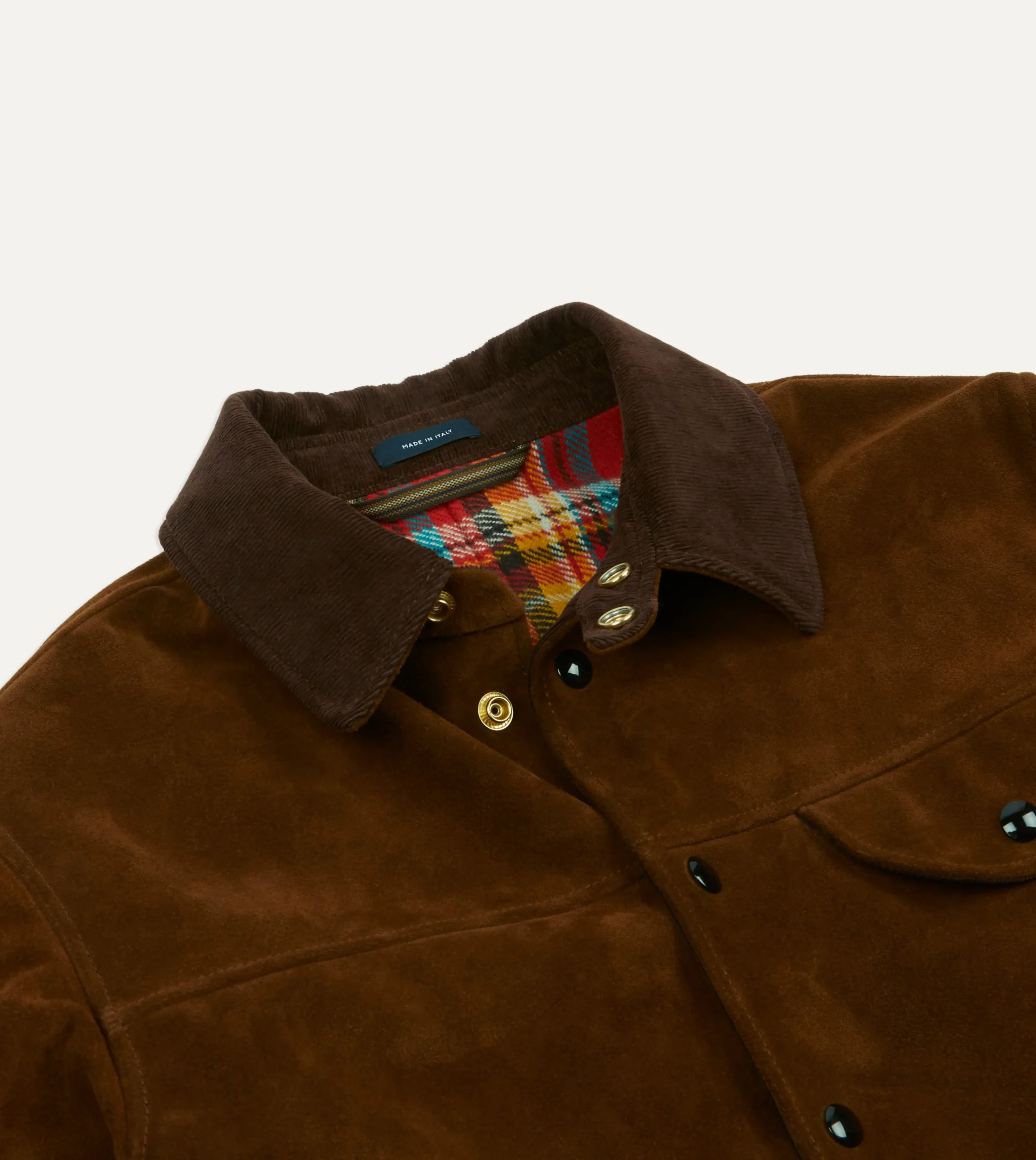 Drake’s Brown Suede Car Coat With Blanket Lining
