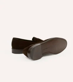 Drake’s Suede Charles Goodyear Welted Penny Loafer
