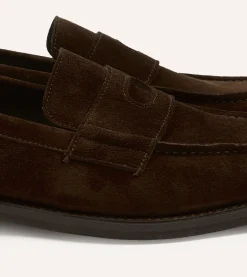 Drake’s Suede Charles Goodyear Welted Penny Loafer