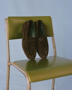 Drake’s Suede Charles Goodyear Welted Penny Loafer