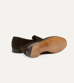 Drake’s Suede Charles Mk II Goodyear Welted Penny Loafer
