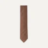 Drake’s Brown Tussah Hand Rolled Silk Tie