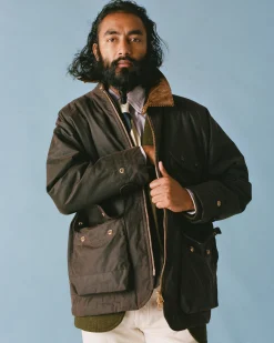Drake’s Waxed Coverall Jacket